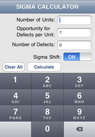 six sigma calculators