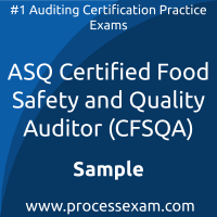 CFSQA Dumps PDF, Food Safety and Quality Auditor Dumps, download Food Safety and Quality Auditor free Dumps, ASQ Food Safety and Quality Auditor exam questions, free online Food Safety and Quality Auditor exam questions