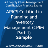 CPIM Part 1 Dumps PDF, Planning and Inventory Management - Part 1 Dumps, download CPIM 7.0 P1 free Dumps, APICS Planning and Inventory Management - Part 1 exam questions, free online CPIM 7.0 P1 exam questions