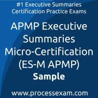 ES-M APMP Dumps PDF, Executive Summaries Dumps, download Executive Summaries free Dumps, APMP Executive Summaries exam questions, free online Executive Summaries exam questions